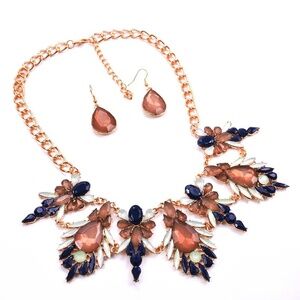 Last 1! Acrylic Statement Necklace & Earrings Set
